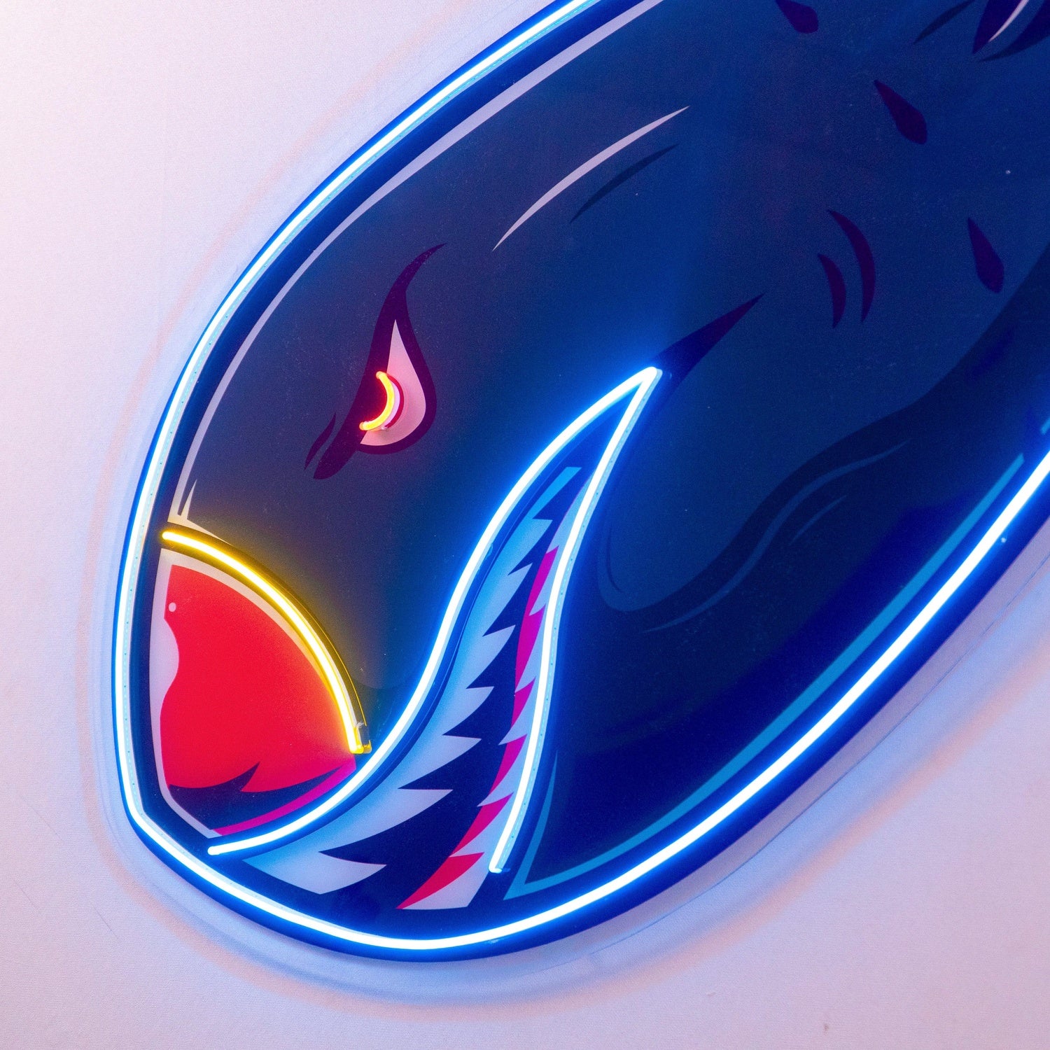 Shark Bomb Cartoon Uv Printed Led Neon Sign For Bar Restaurant Kids Room Decor | Shineneon