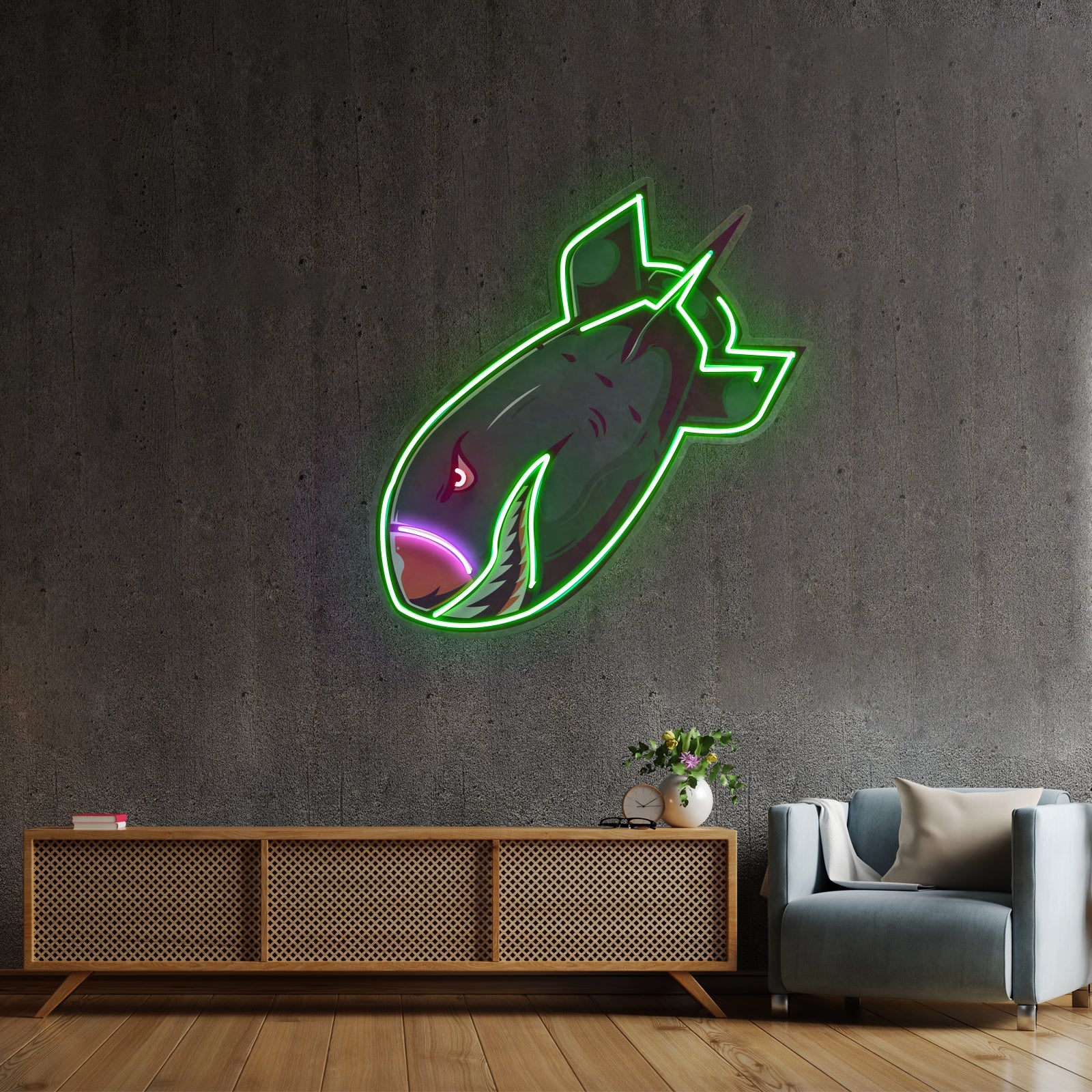 Shark Bomb Led Neon Sign Light Custom Led Signs - Shineneon