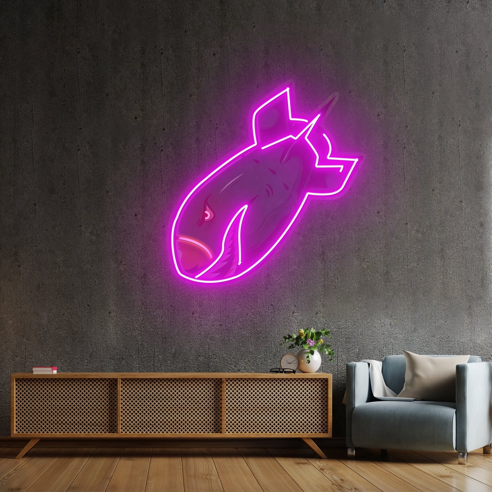 Shark Bomb Led Neon Sign Light Custom Led Signs - Shineneon