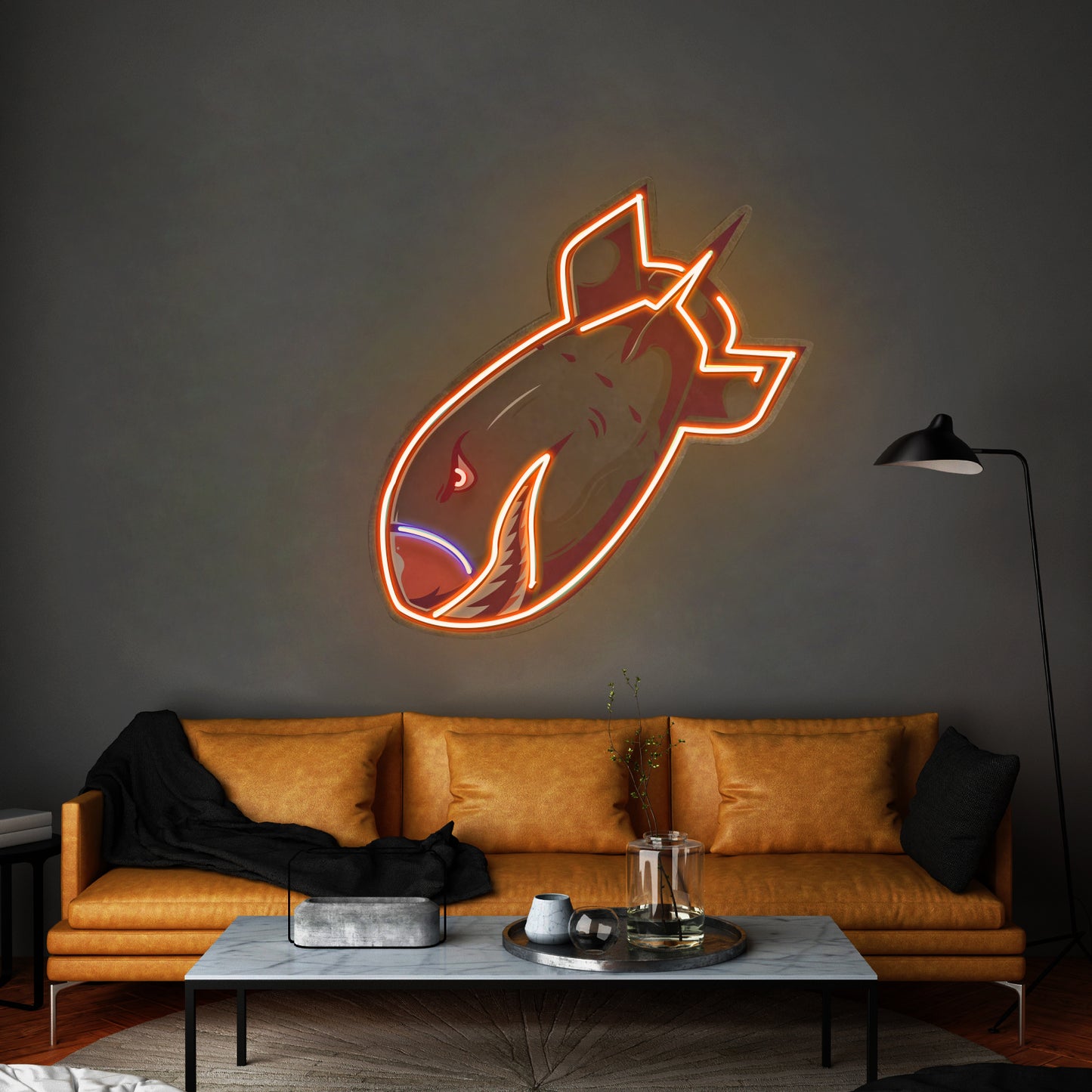 Shark Bomb Led Neon Sign Light Custom Led Signs