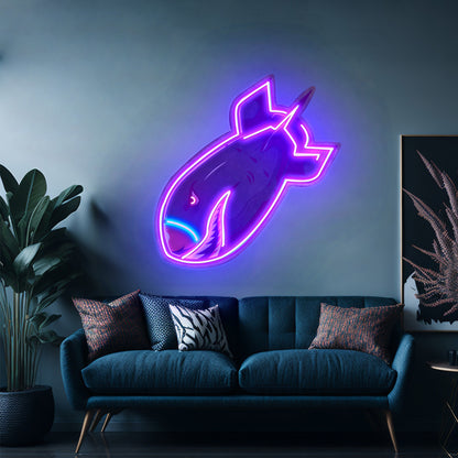 Shark Bomb Led Neon Sign Light Custom Led Signs