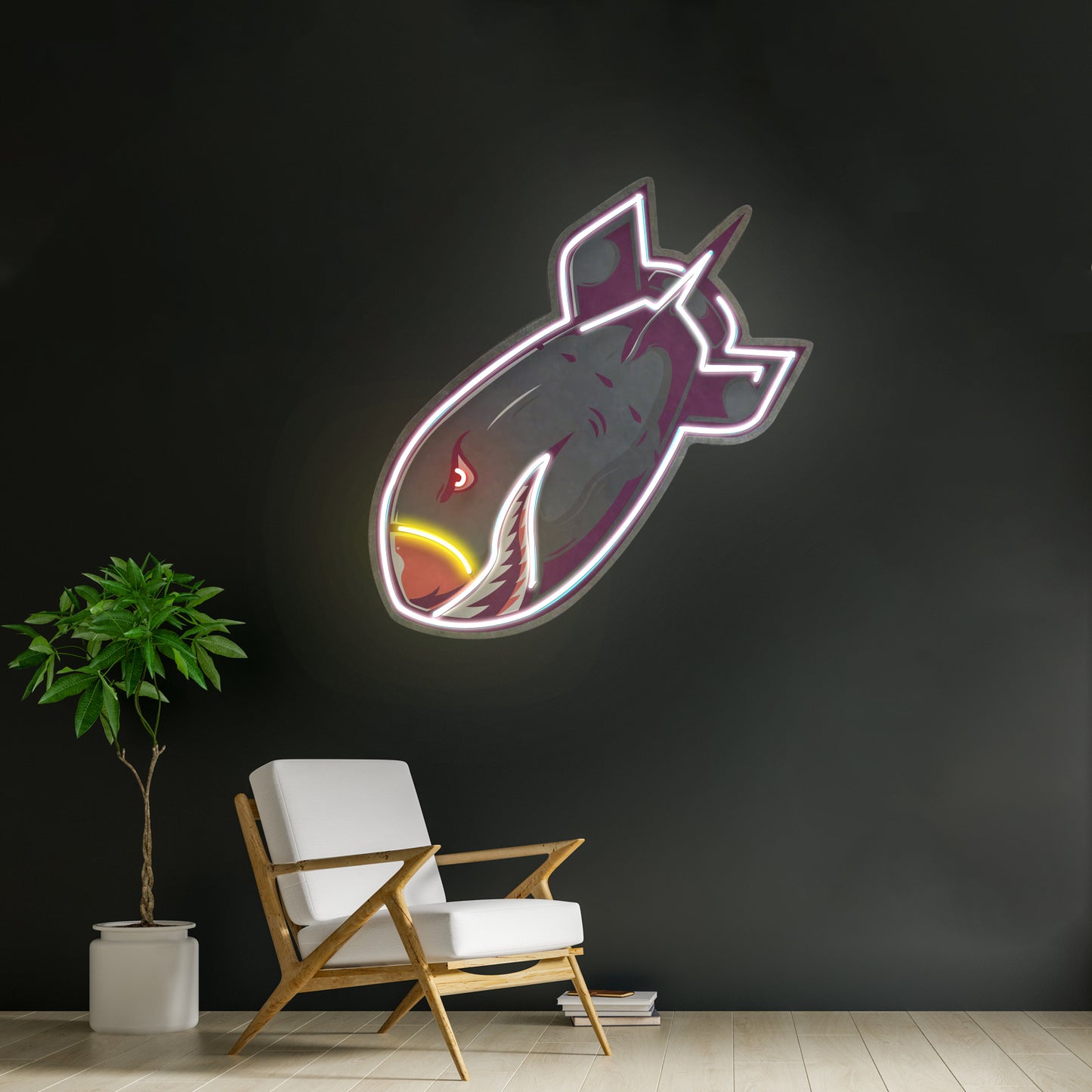 Shark Bomb Led Neon Sign Light Custom Led Signs