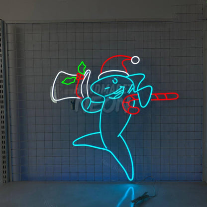 Shark Christmas Led Neon Sign | Shineneon