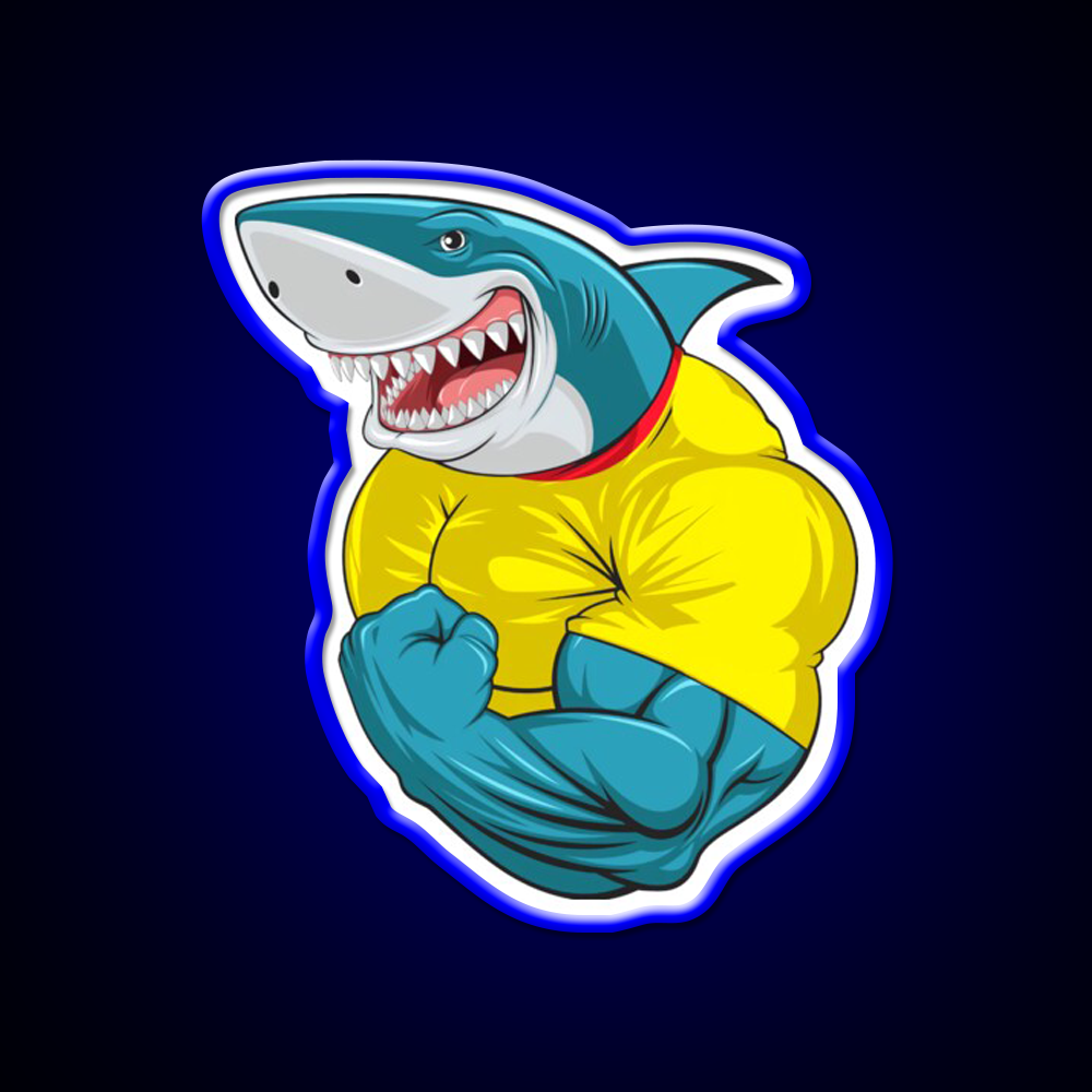 Shark Flex 3 Gym Fitness Led Neon Sign Rgb Color - LED neon sign view 5