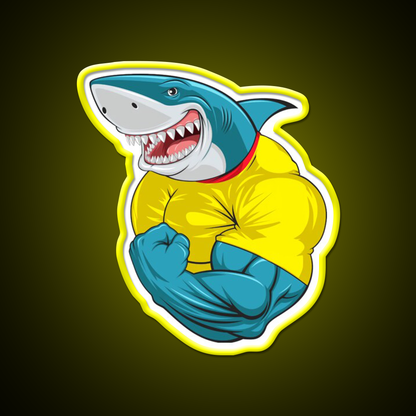 Shark Flex 3 Gym Fitness Led Neon Sign Rgb Color
