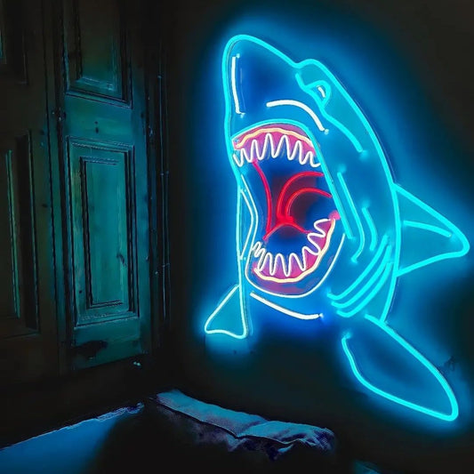 Shark Led Sign Business Neon Signs Wall Art