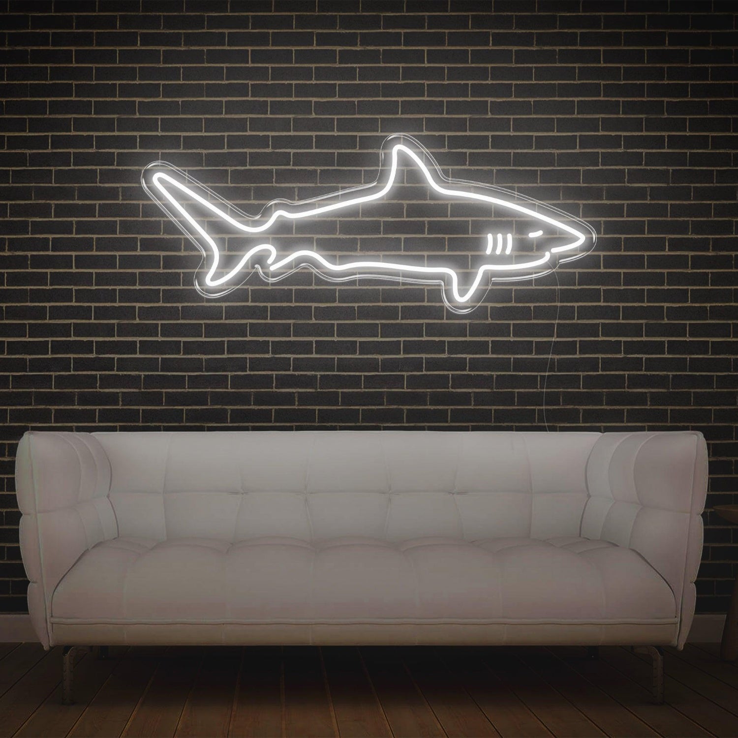 Shark V1 Red Outline Led Neon Sign For Modern Indoor Home Decor | Shineneon
