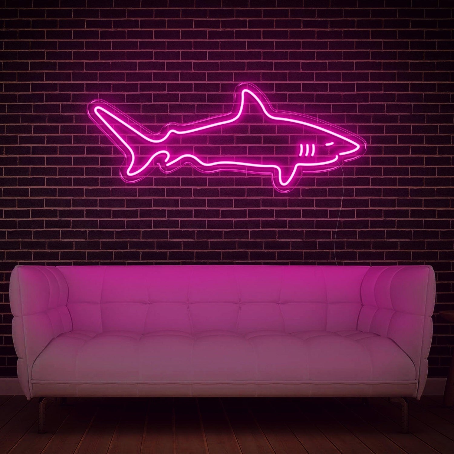 Shark V1 Red Outline Led Neon Sign For Modern Indoor Home Decor | Shineneon