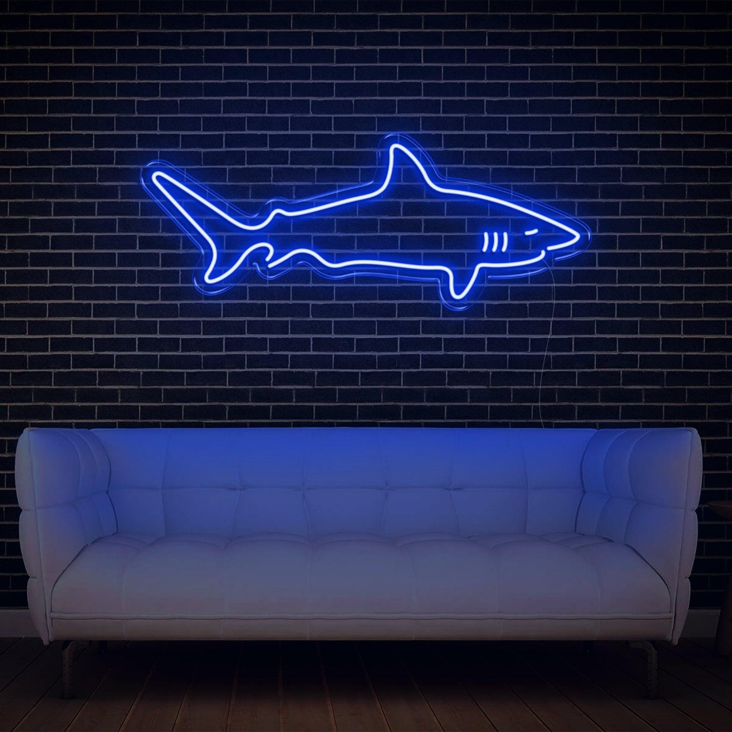 Shark V1 Red Outline Led Neon Sign For Modern Indoor Home Decor | Shineneon