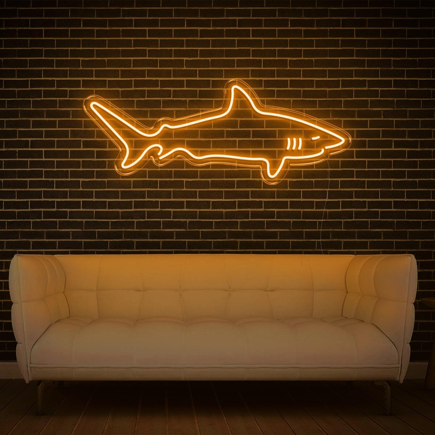 Shark V1 Red Outline Led Neon Sign For Modern Indoor Home Decor | Shineneon