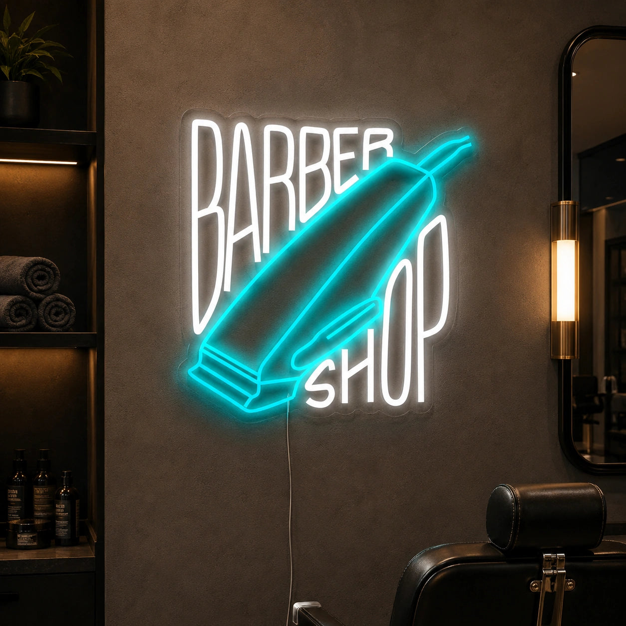 Sharp Barber Arrow Neon Sign LED Neon Sign high-converting product image