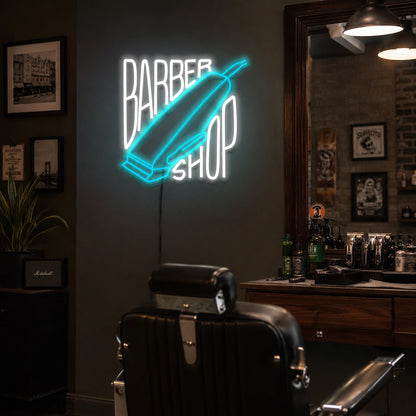 Sharp Barber Arrow Neon Sign LED Neon Sign real lifestyle scene