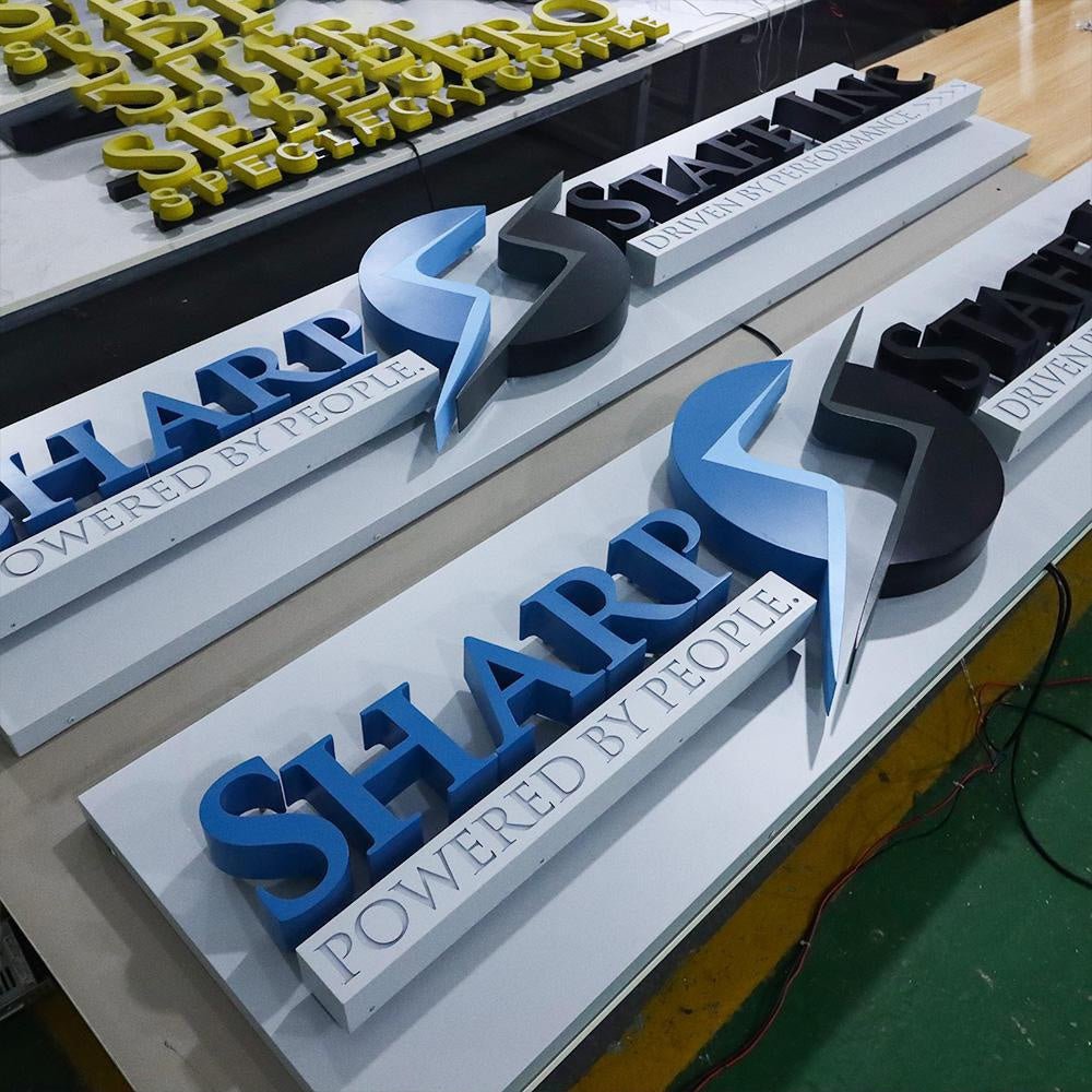 Sharp Powered 3D Backlit Letters Business Metal Led Sign - Shineneon