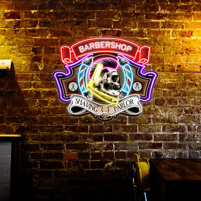 Shaving Parlor Acrylic Led Sign | Shineneon