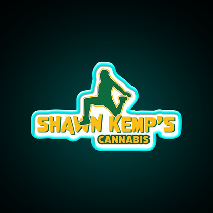 Shawn Kemps Hemp Inspired Green Leaf Led Neon Sign Rgb Color - Size and dimension reference