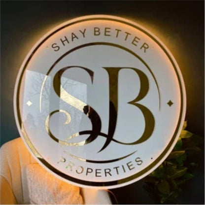 Shay Better Properties Acrylic Business Logo Sign - Shineneon
