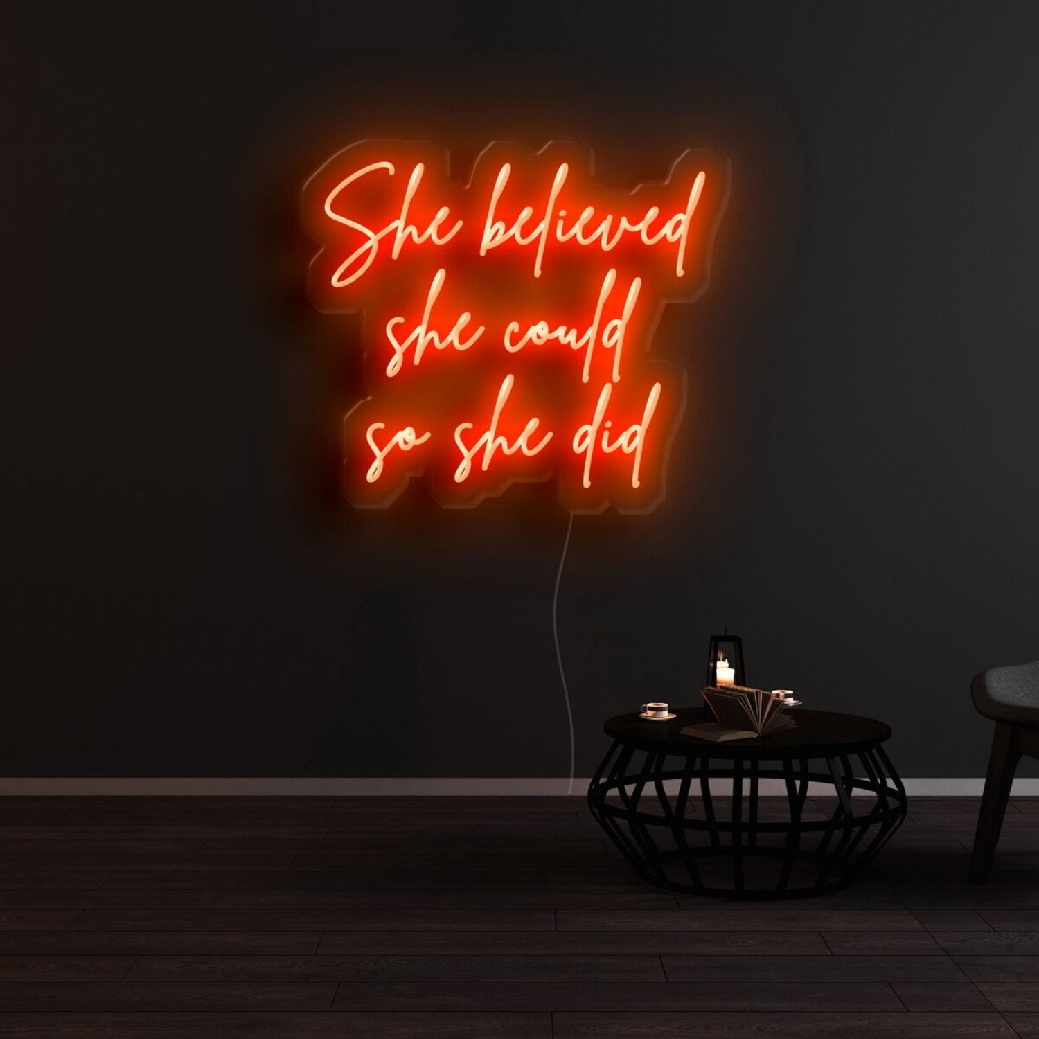 She Believed She Could So She Did Led Neon Sign For Inspirational Spaces | Shineneon