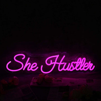 She Hustten Pink Led Neon Sign - Shineneon