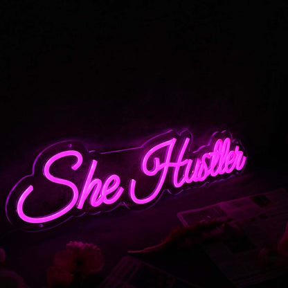 She Hustten Pink Led Neon Sign - Shineneon