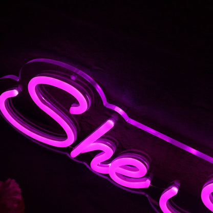 She Hustten Pink Led Neon Sign - Shineneon