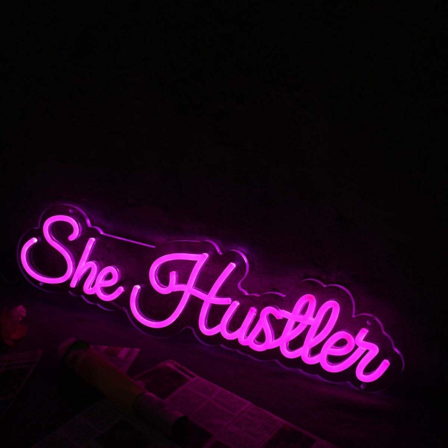 She Hustten Pink Led Neon Sign - Shineneon
