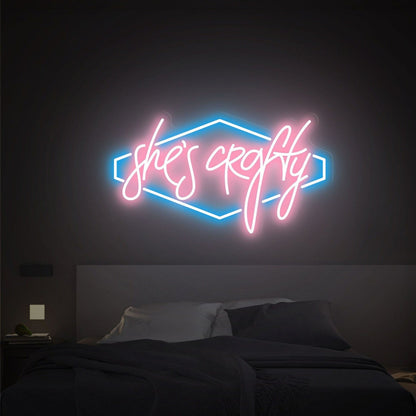 She Is Crafty Led Neon Sign Light For Office Living Room Bars - Shineneon