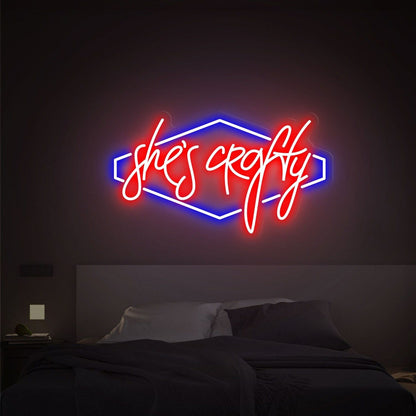She Is Crafty Led Neon Sign Light For Office Living Room Bars - Shineneon