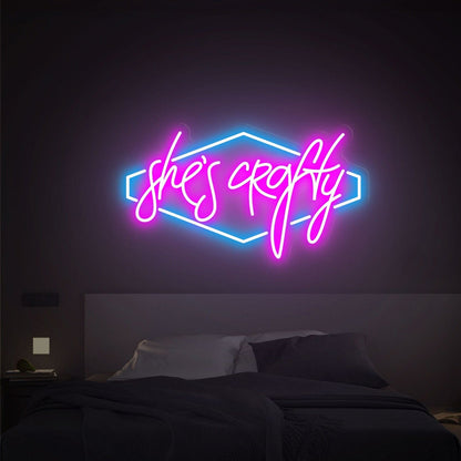 She Is Crafty Led Neon Sign Light For Office Living Room Bars - Shineneon