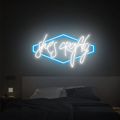 She Is Crafty Led Neon Sign Light For Office Living Room Bars - Shineneon