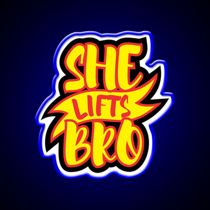 She Lifts Bro Gym Fitness Led Neon Sign Rgb Color - LED neon sign view 5