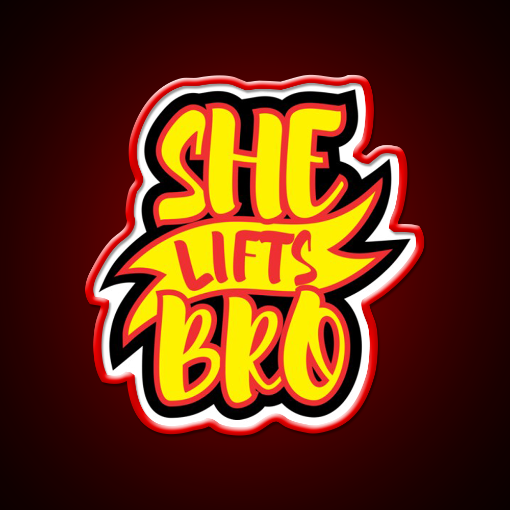 She Lifts Bro Gym Fitness Led Neon Sign Rgb Color - LED neon sign view 10