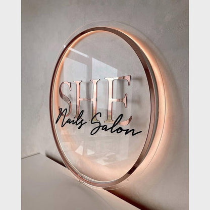 She Nail Salon Acrylic Business Logo Sign - Shineneon
