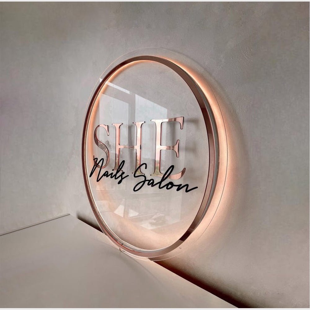 She Nails Salon Acrylic Business Logo Sign - Shineneon