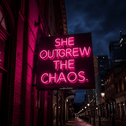 She Outgrew The Chaos LED Neon Sign - Shineneon