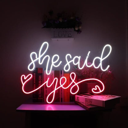 She Said Yes Led Neon Sign For Wall Decor | Shineneon