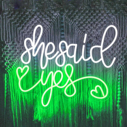 She Said Yes Led Neon Sign For Wall Decor | Shineneon