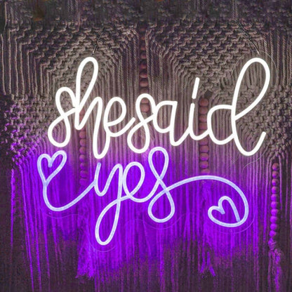 She Said Yes Led Neon Sign For Wall Decor | Shineneon