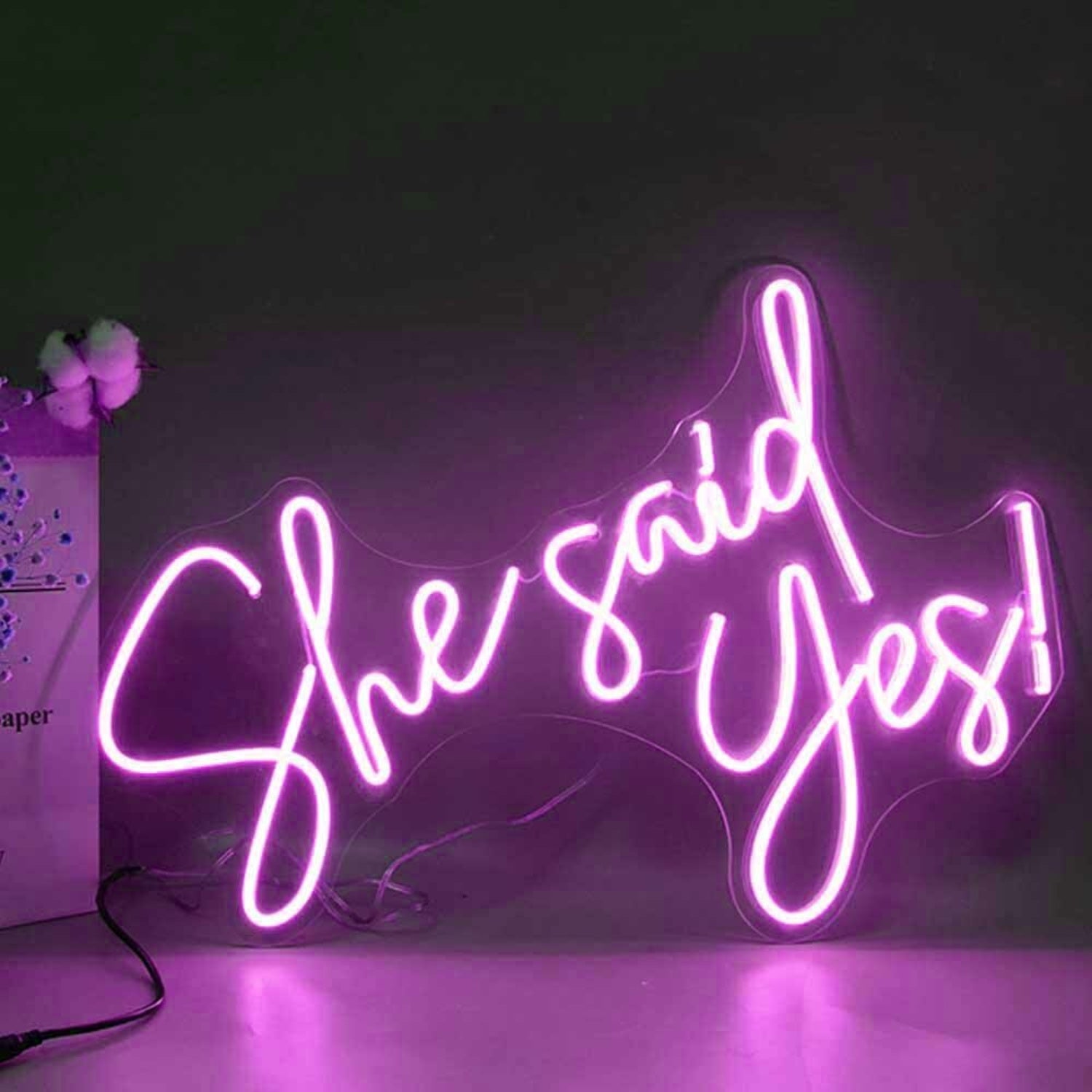 She Said Yes Proposal Neon Sign | Shineneon