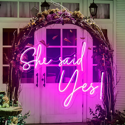 She Said Yes Wedding Neon Sign | Shineneon