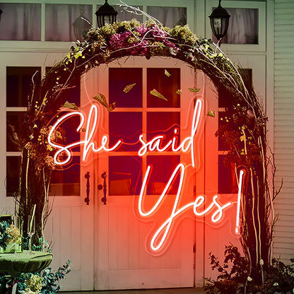 She Said Yes Wedding Neon Sign | Shineneon