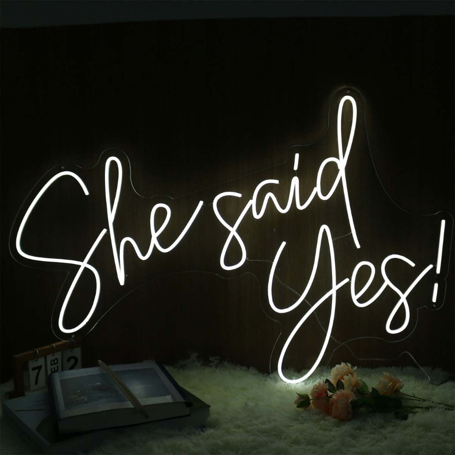 She Said Yes White Neon Sign | Shineneon