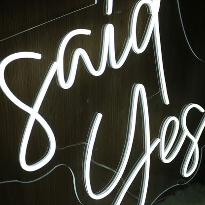 She Said Yes White Neon Sign | Shineneon
