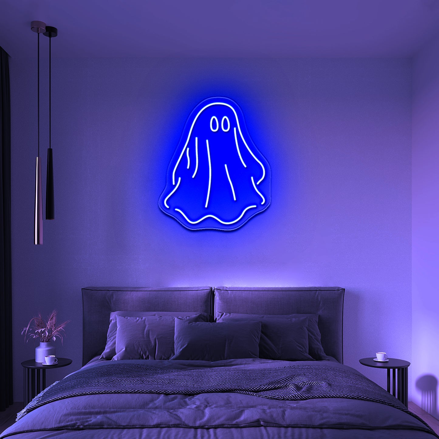 Sheet Ghost Funny Neon Signs Wall Decor On Sale