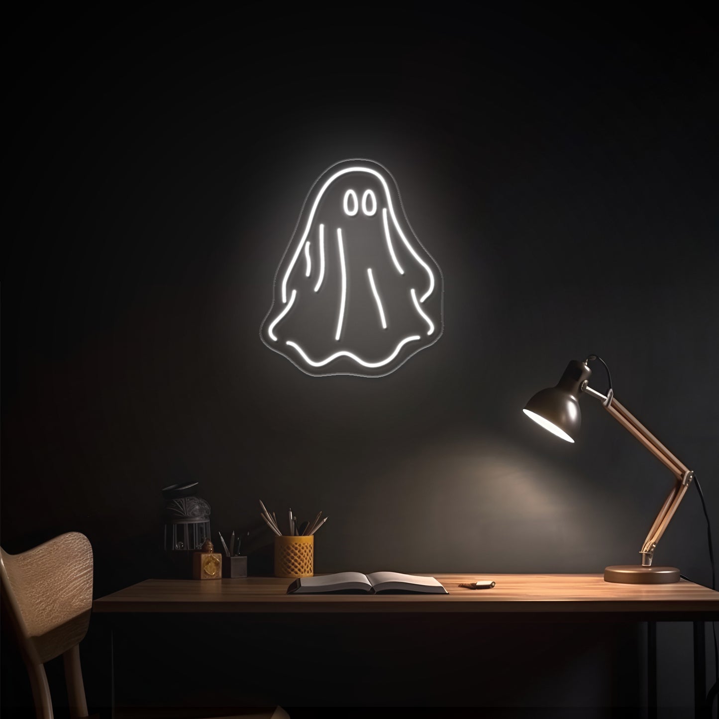 Sheet Ghost Funny Neon Signs Wall Decor On Sale