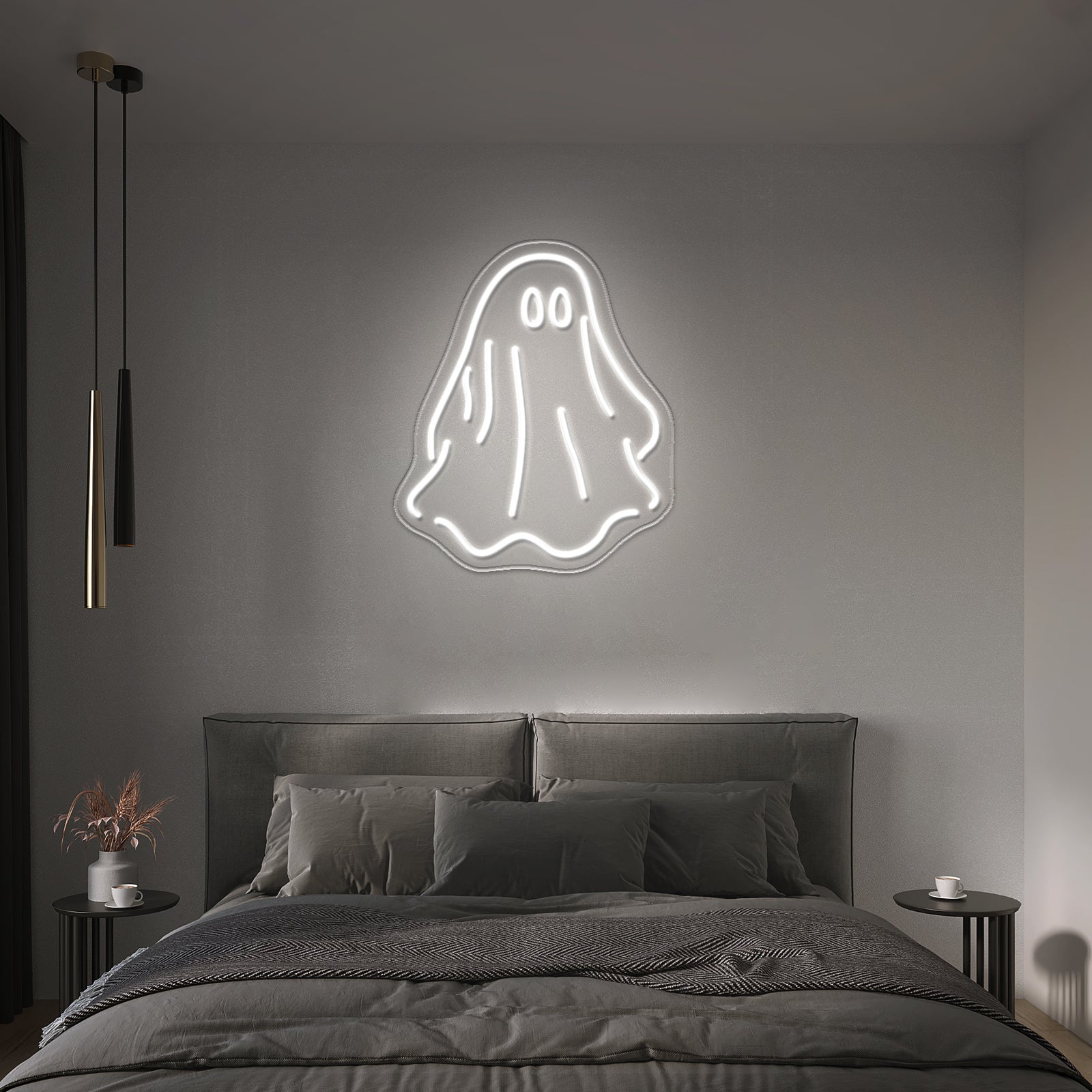 Sheet Ghost Funny Neon Signs Wall Decor On Sale