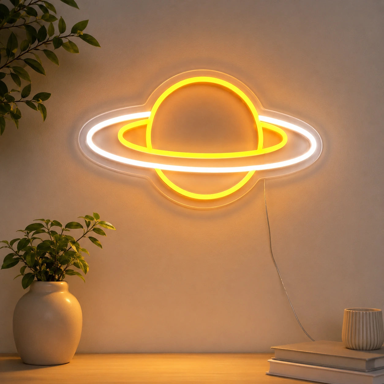 Shelf Saturn Neon Sign LED Neon Sign high-converting product image