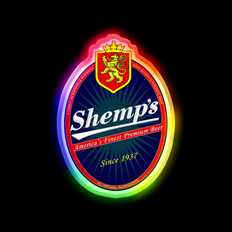 Shemps Beer Bar Decor Led Neon Sign Rgb Color - LED neon sign close-up detail