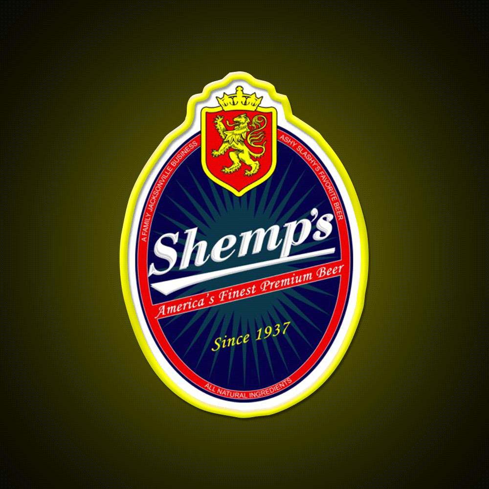 Shemps Beer Bar Decor Led Neon Sign Rgb Color - Custom LED neon sign front view