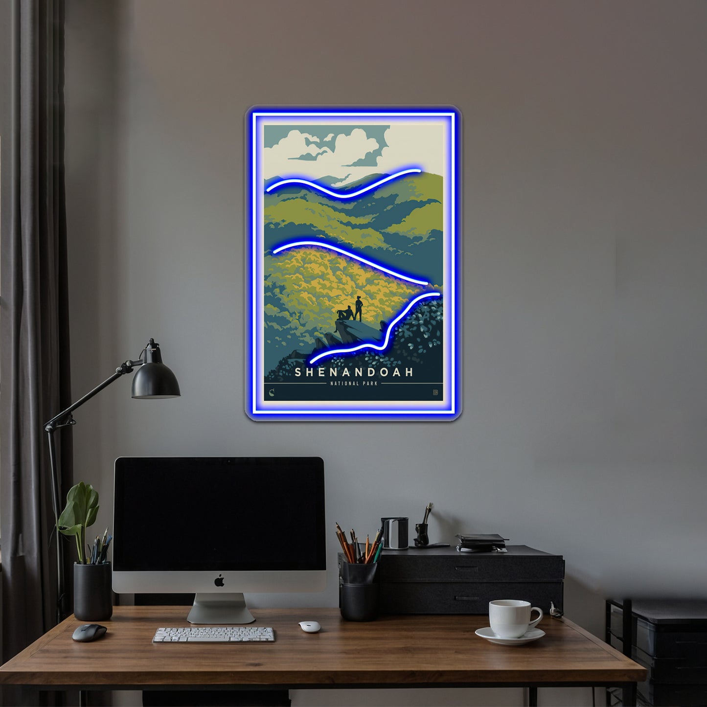 Shenandoah National Park Blue Ridge Travel Home Wall Decor Artwork Neon Signs