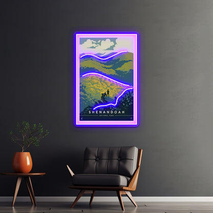 Shenandoah National Park Blue Ridge Travel Home Wall Decor Artwork Neon Signs